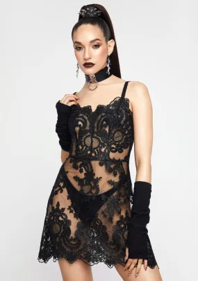 Passionate Mystery Lace Slip Dress