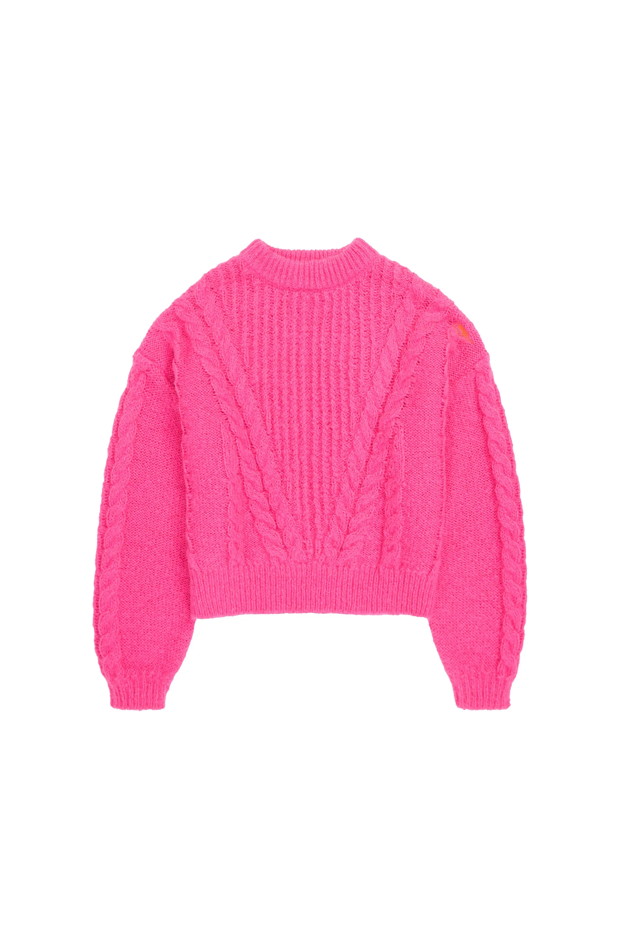 Pink Cable Knit Jumper