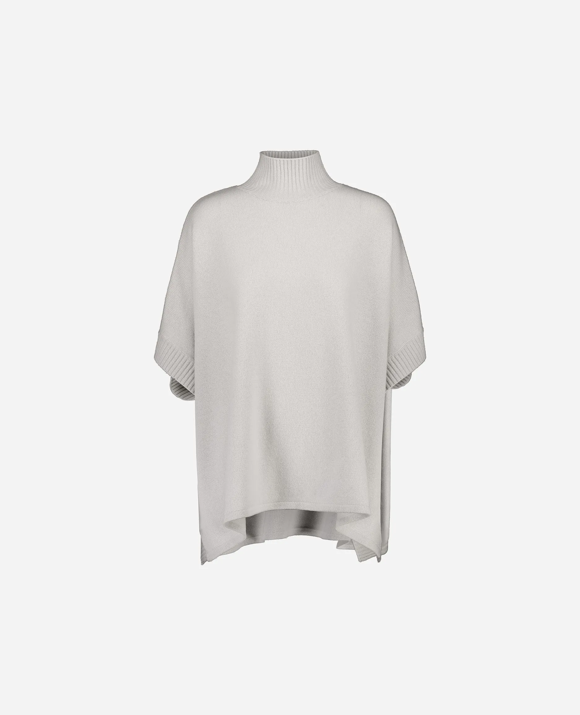 Poncho aus Cashmere-Mischung in Grau