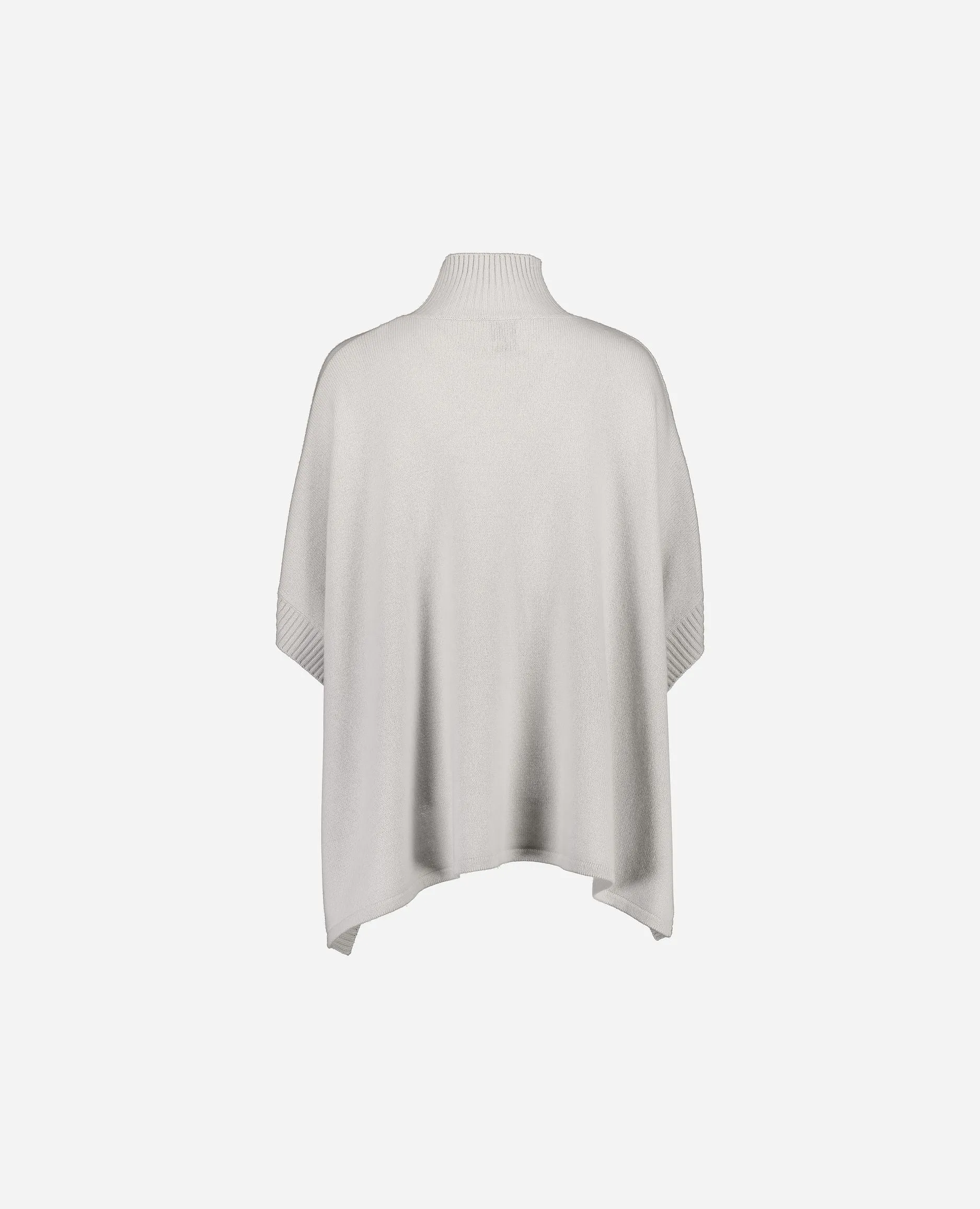 Poncho aus Cashmere-Mischung in Grau