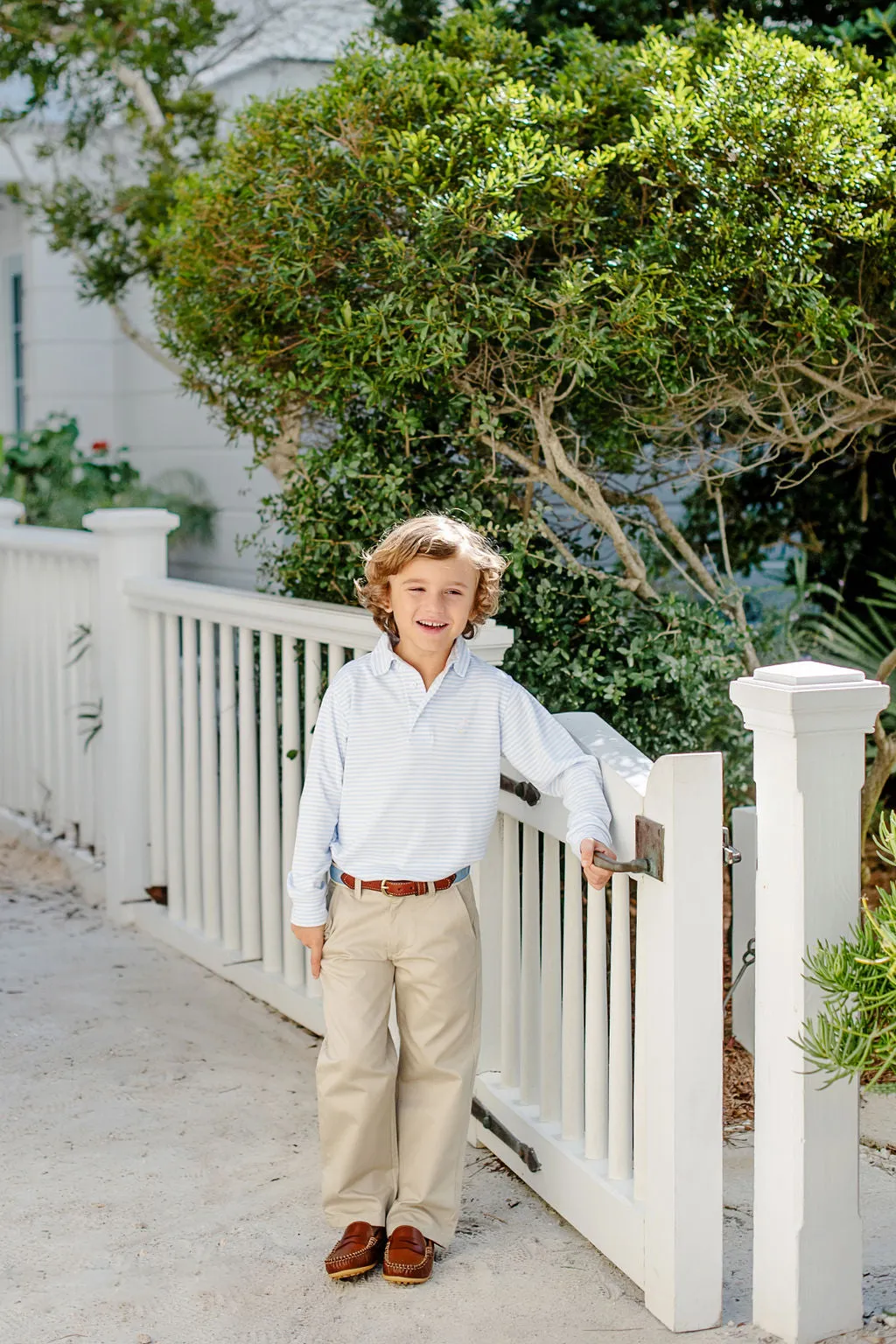 Prep School Pants - Keeneland Khaki with Nantucket Navy Stork