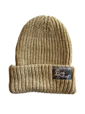 Pure Detroit Chunky Knit Cuffed Beanie / Oatmeal