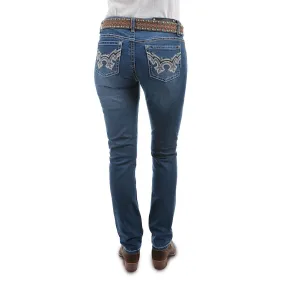 Pure Western Womens Ada Skinny Jean 32 Leg Morning Sky