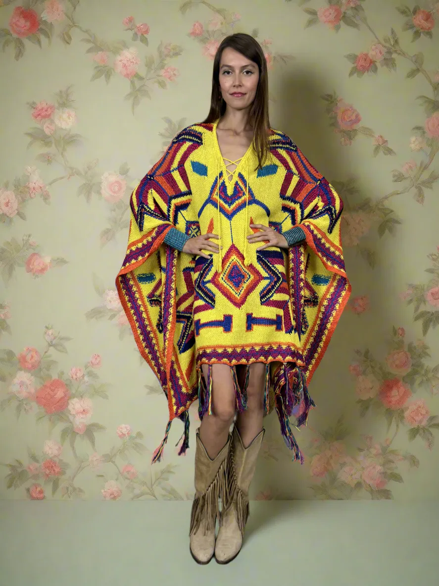 Ralph Laure, Y2K knit poncho