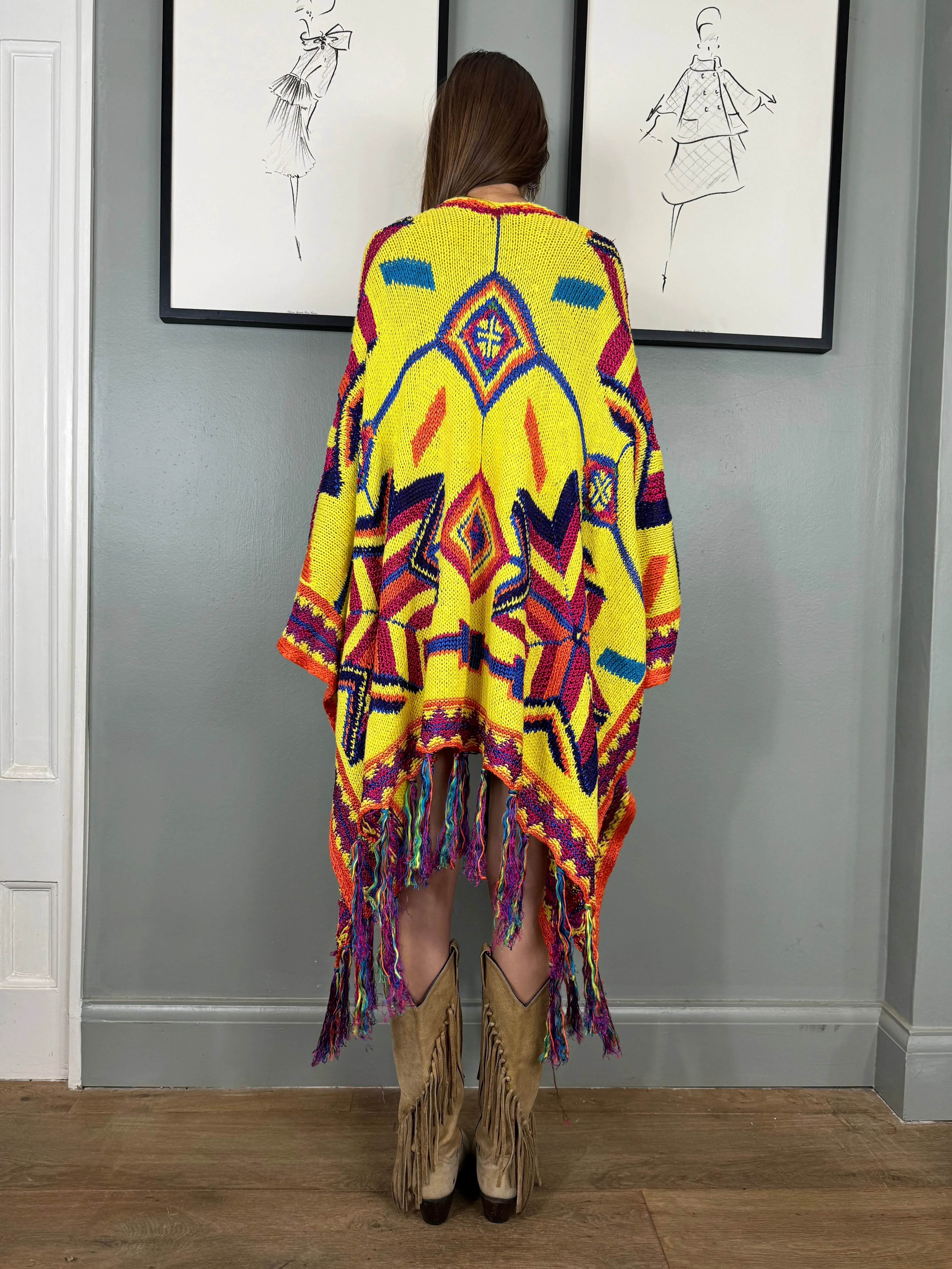 Ralph Laure, Y2K knit poncho