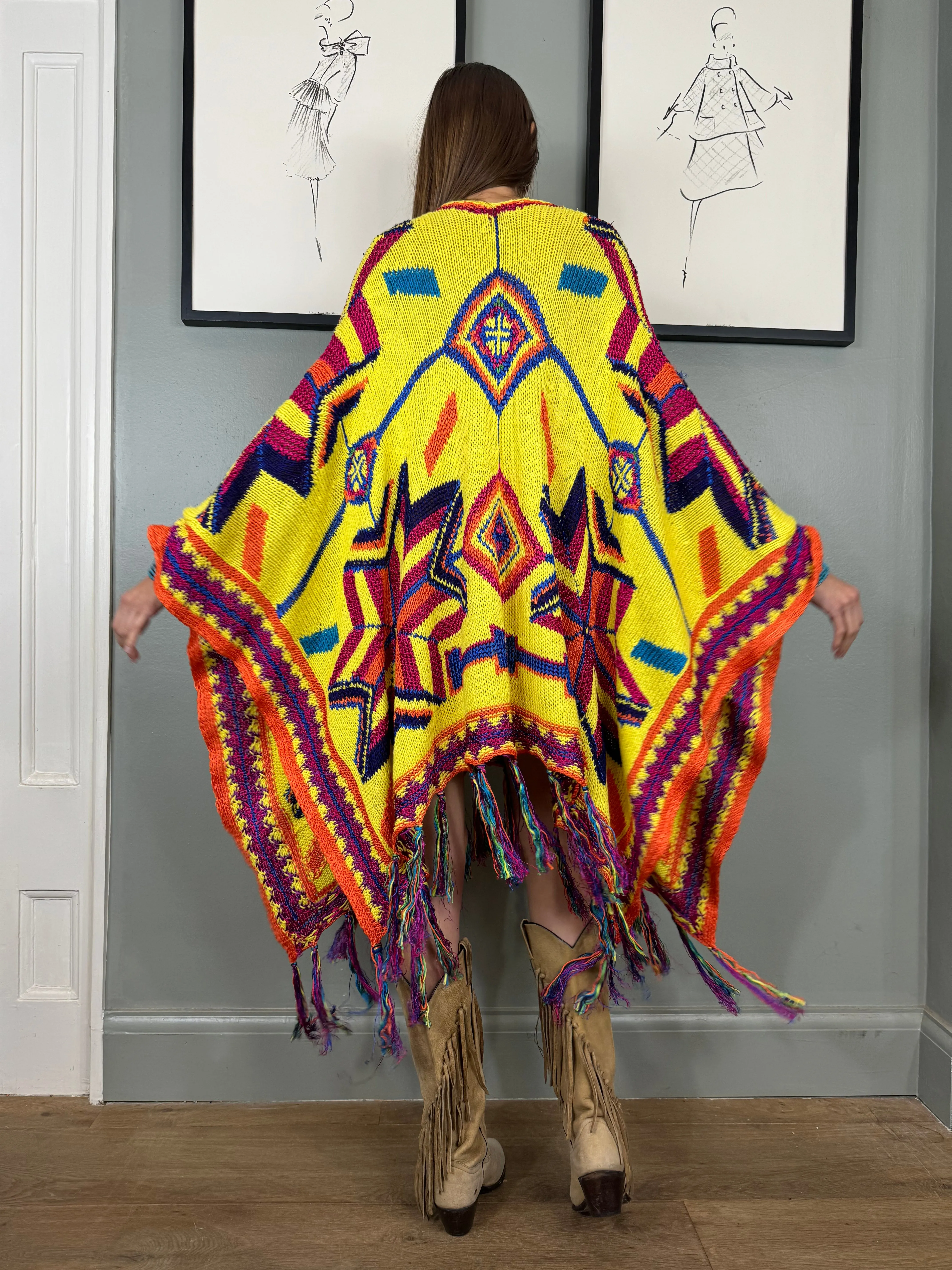 Ralph Laure, Y2K knit poncho