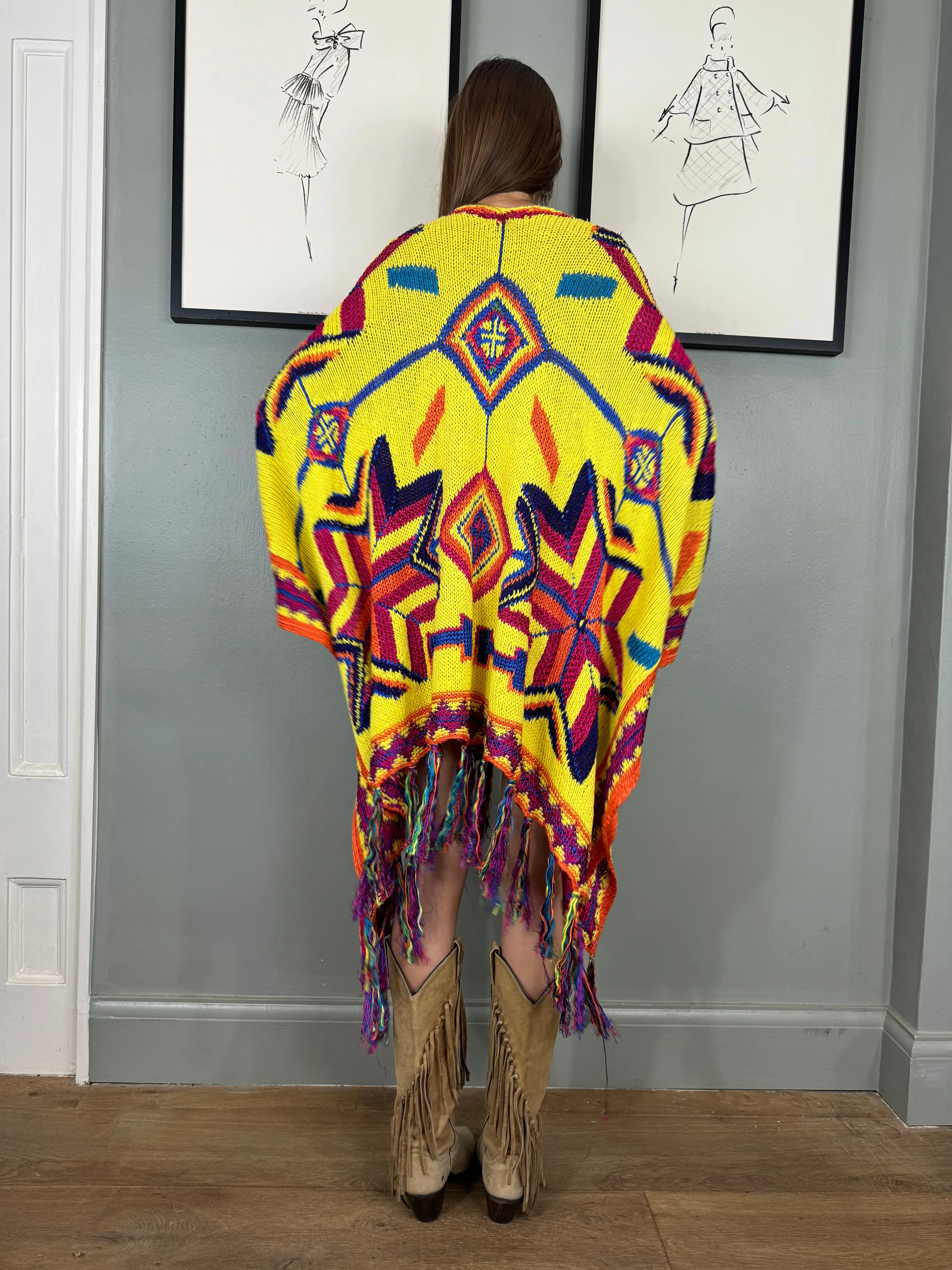 Ralph Laure, Y2K knit poncho