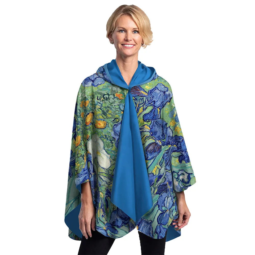 Reversible Rain Poncho - Van Gogh Irises