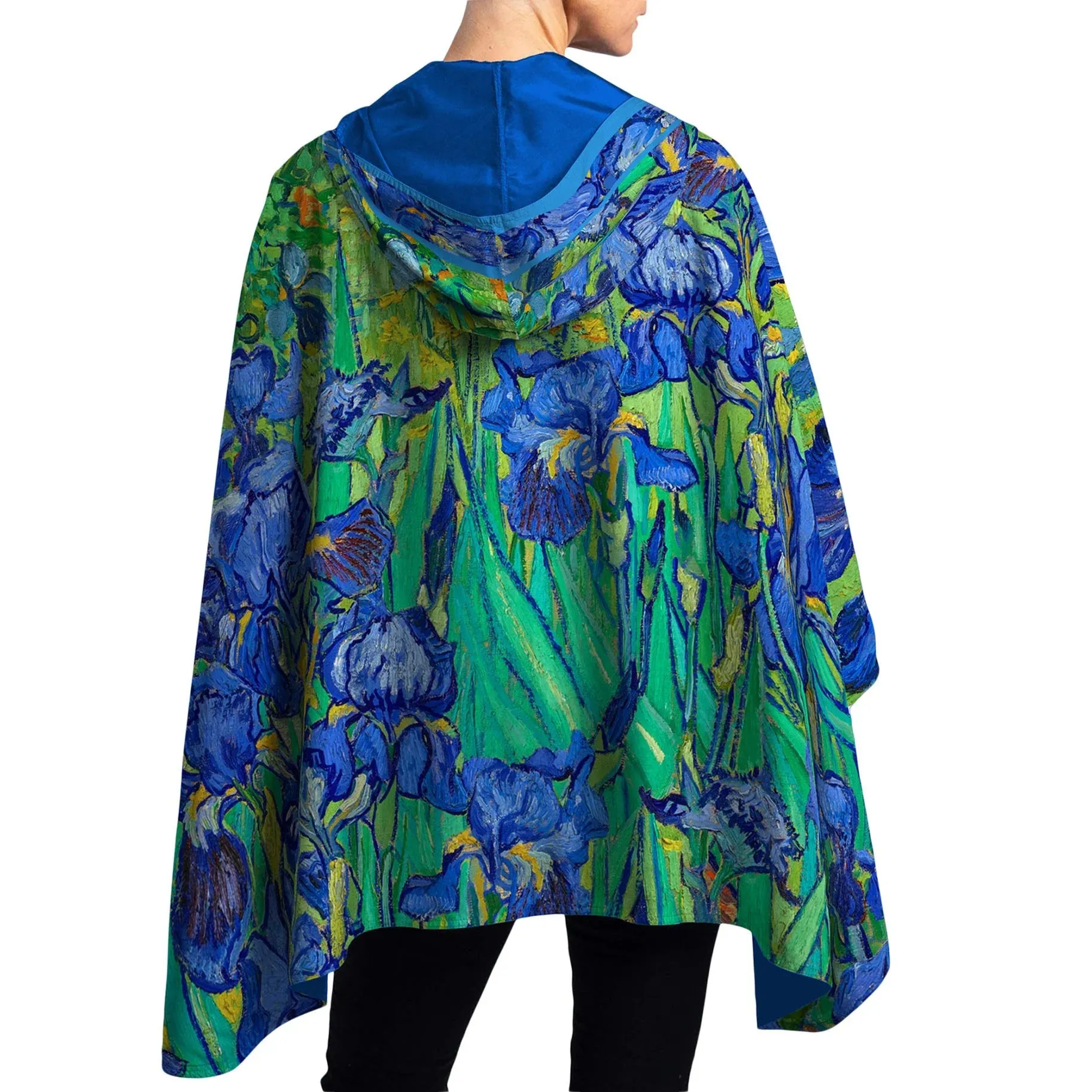 Reversible Rain Poncho - Van Gogh Irises