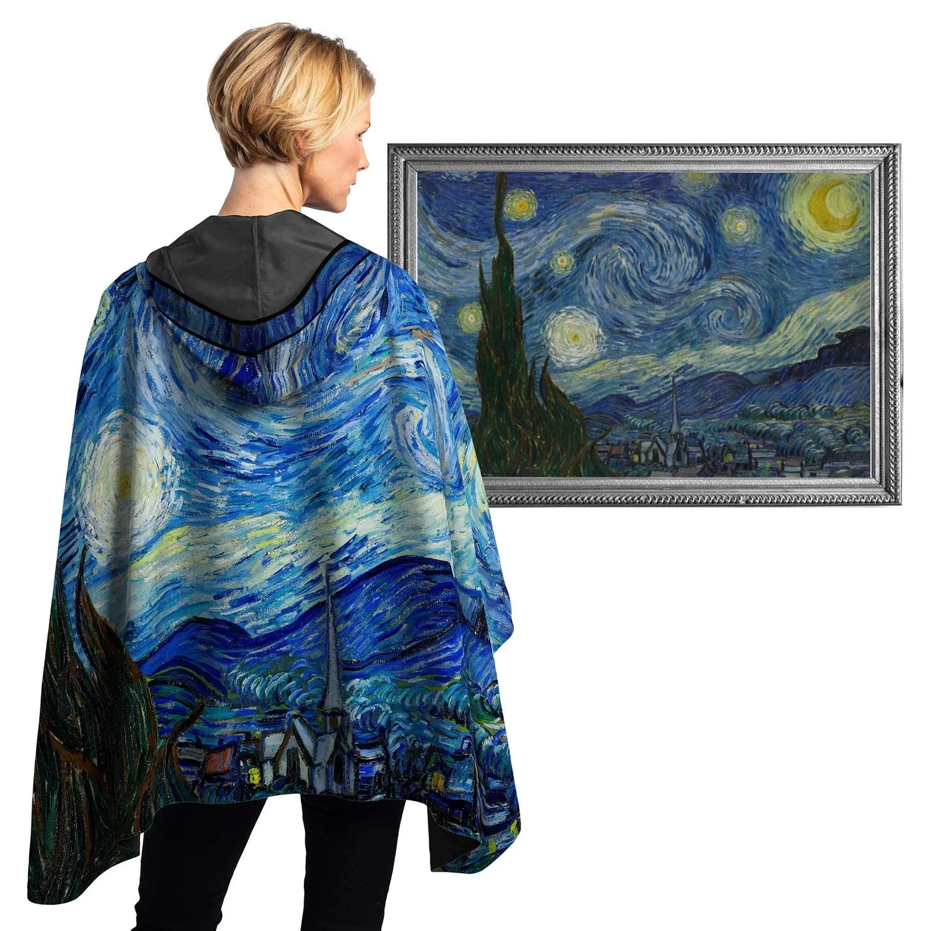 Reversible Rain Poncho - Van Gogh Irises