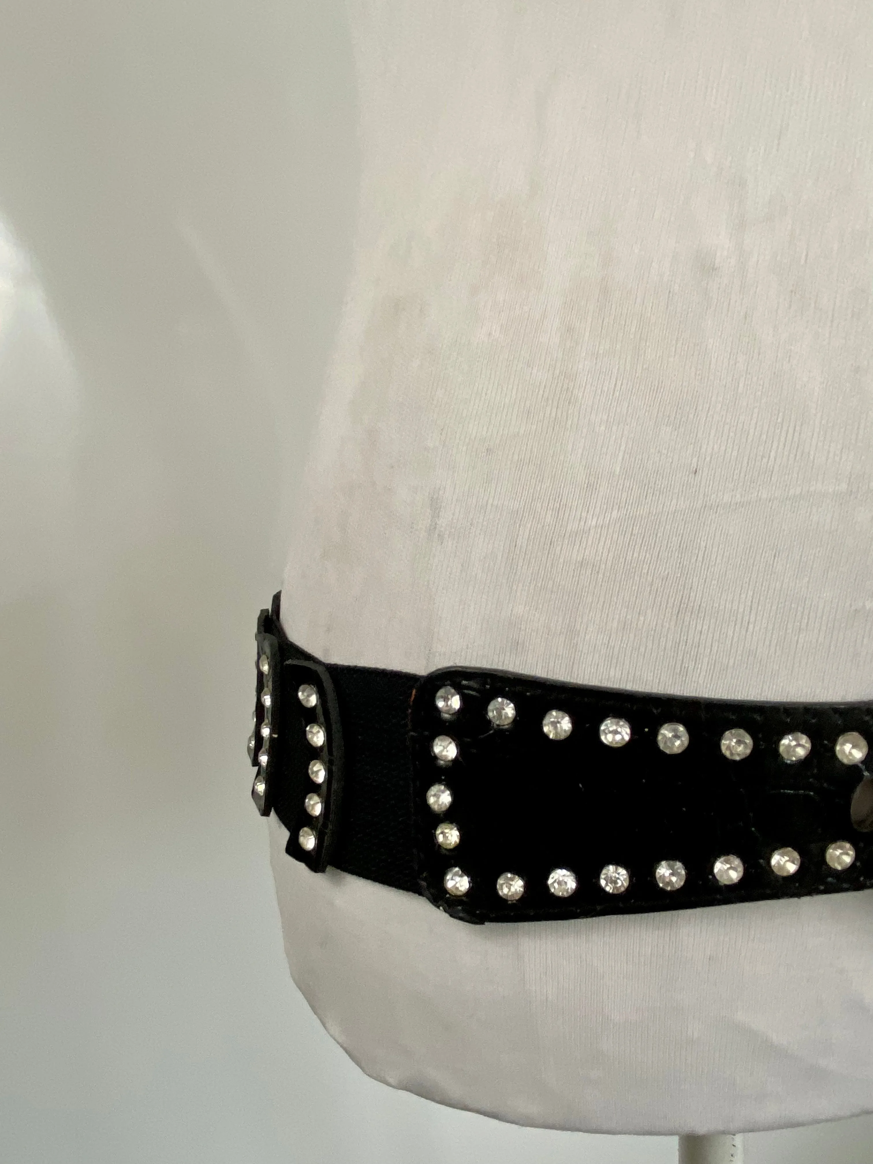 Rhinestone black belt