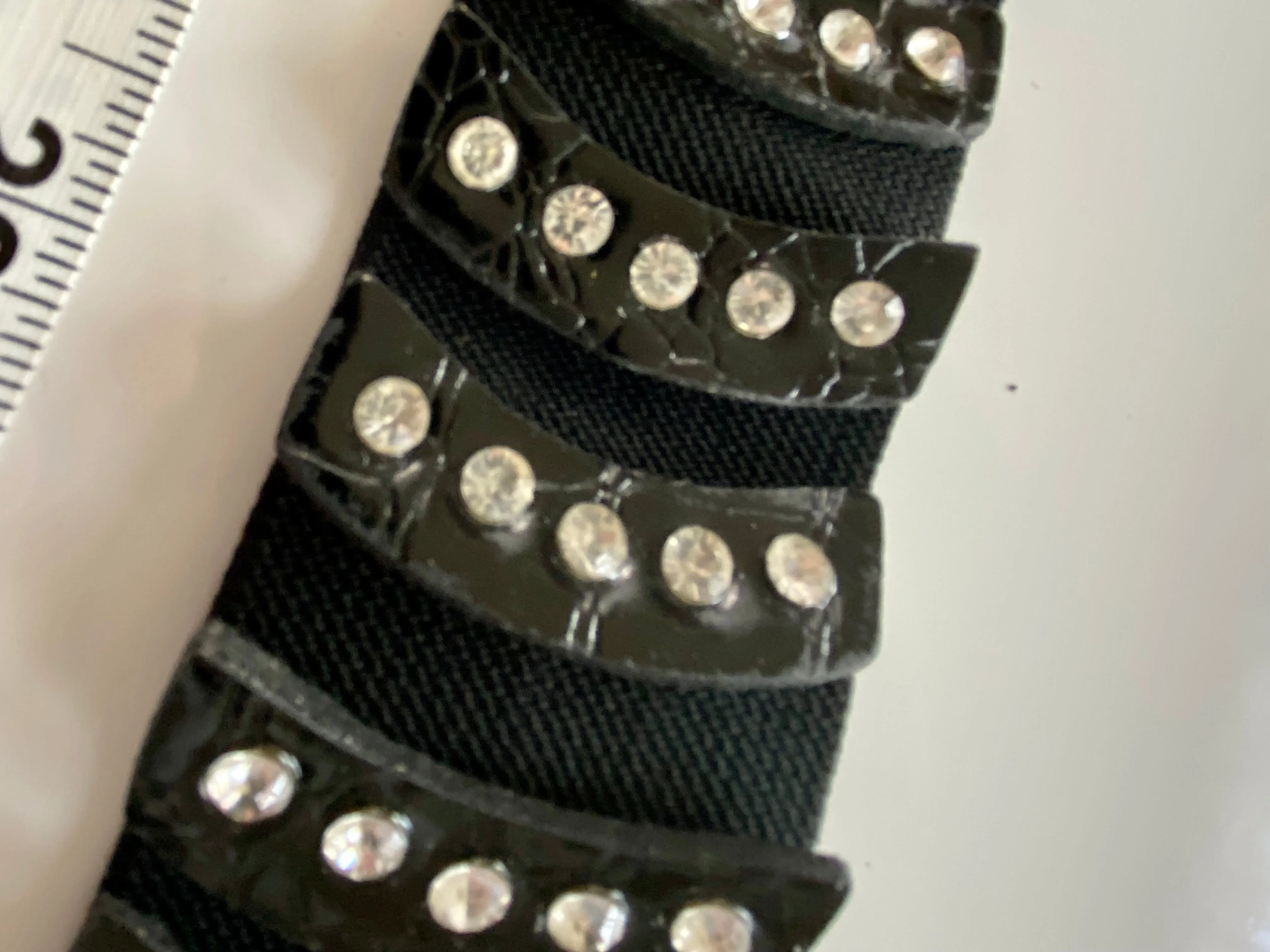 Rhinestone black belt