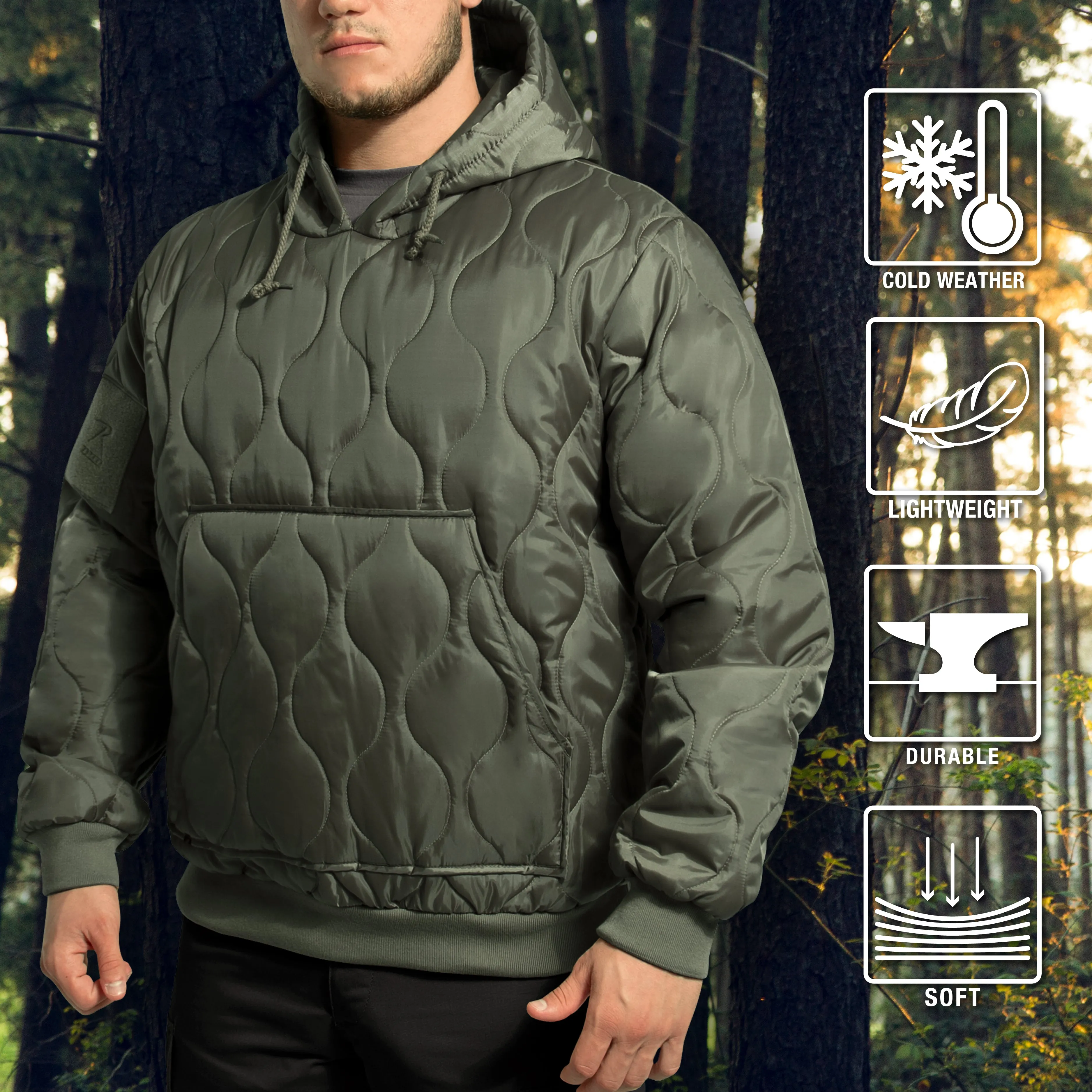 Rothco Quilted Woobie Hooded Sweatshirt