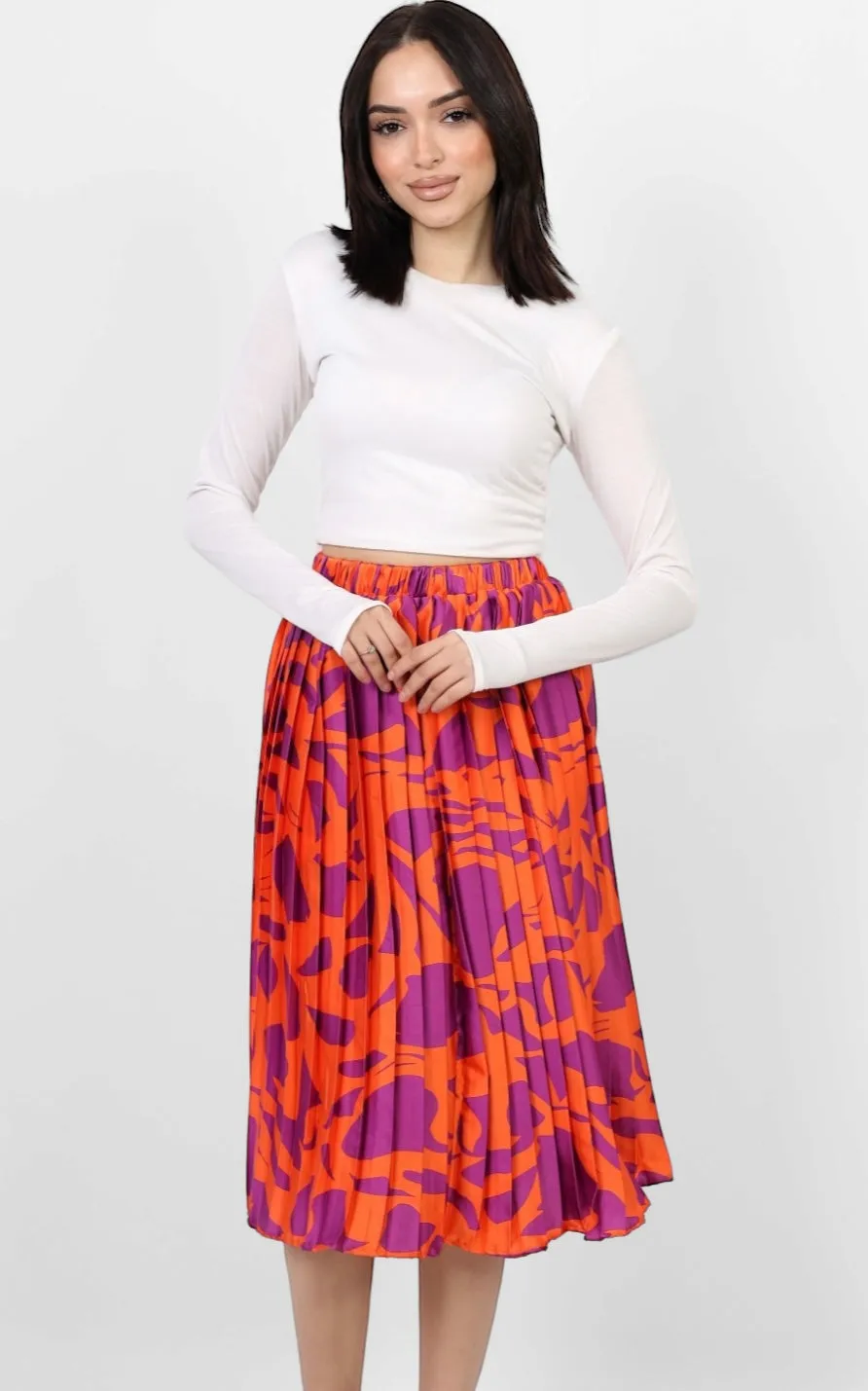 Silk pleated Skirt