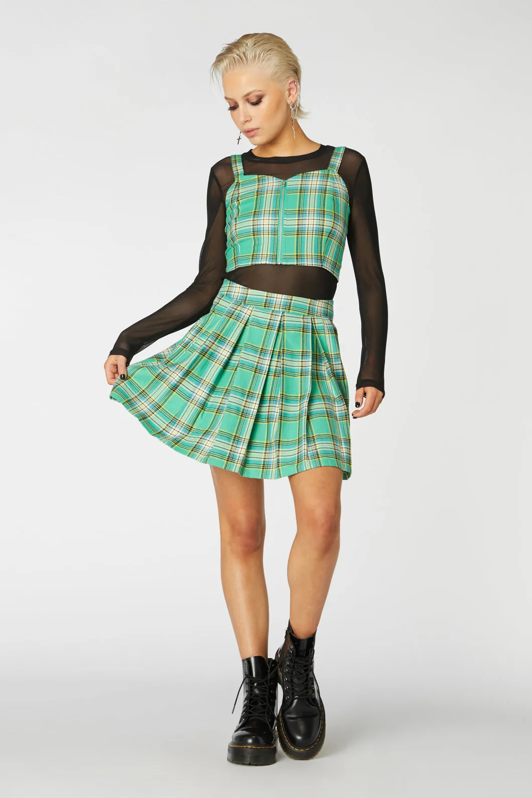 Spring Tartan Mini Skirt