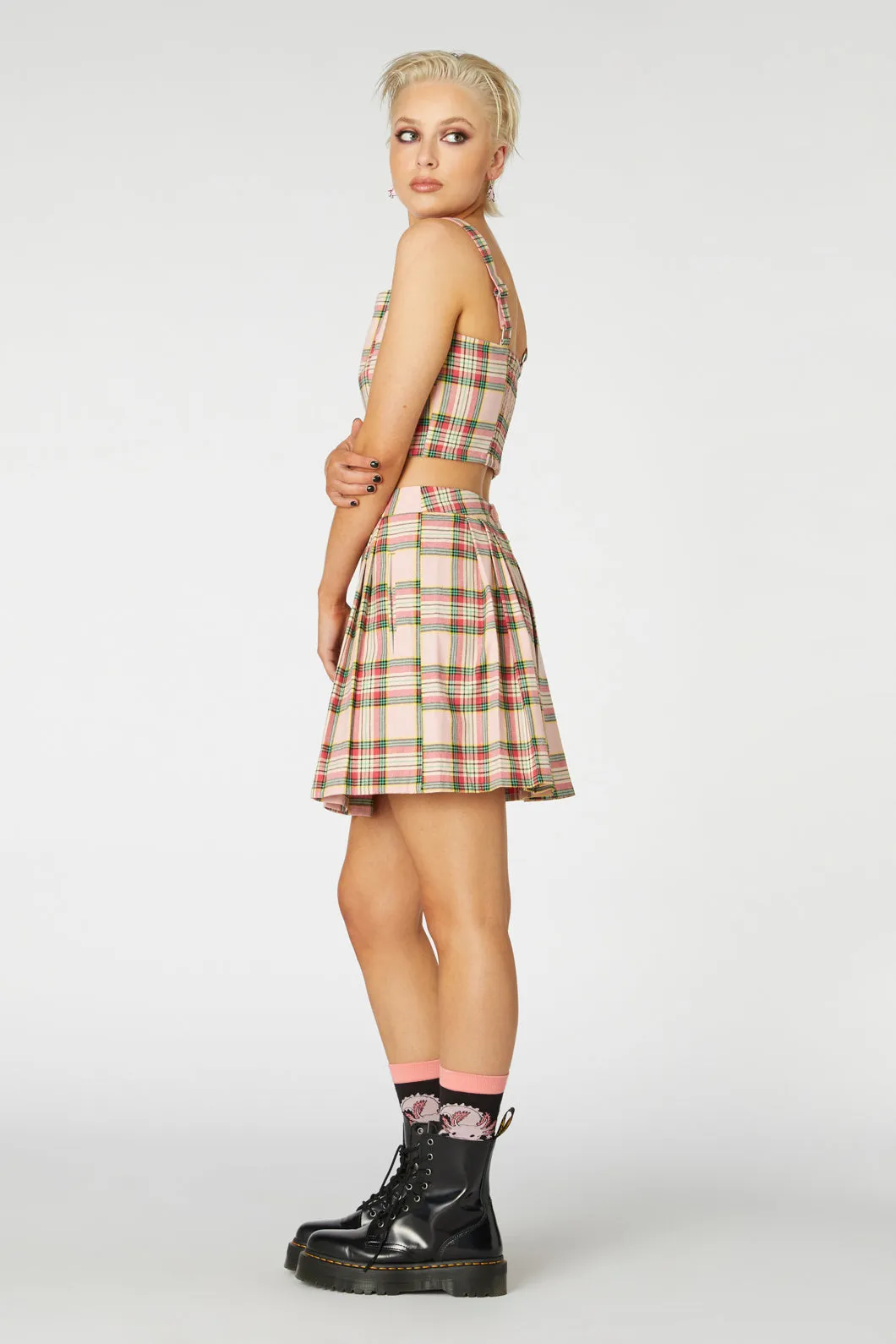 Spring Tartan Mini Skirt