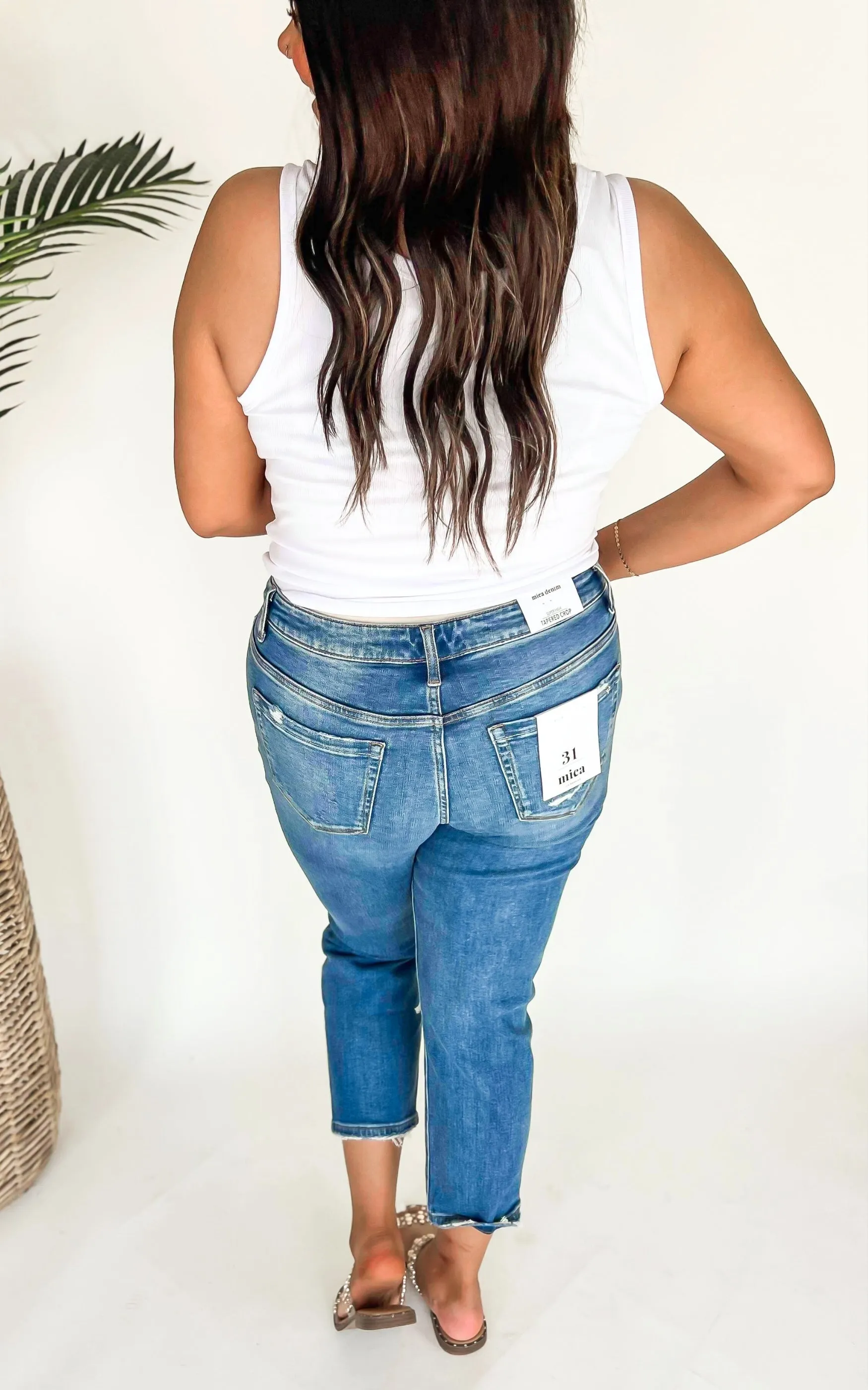 Stretch Super High Rise Mom Denim Jean - Mica*