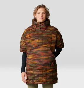 Stretchdown Poncho - Iron Oxide Stria Print