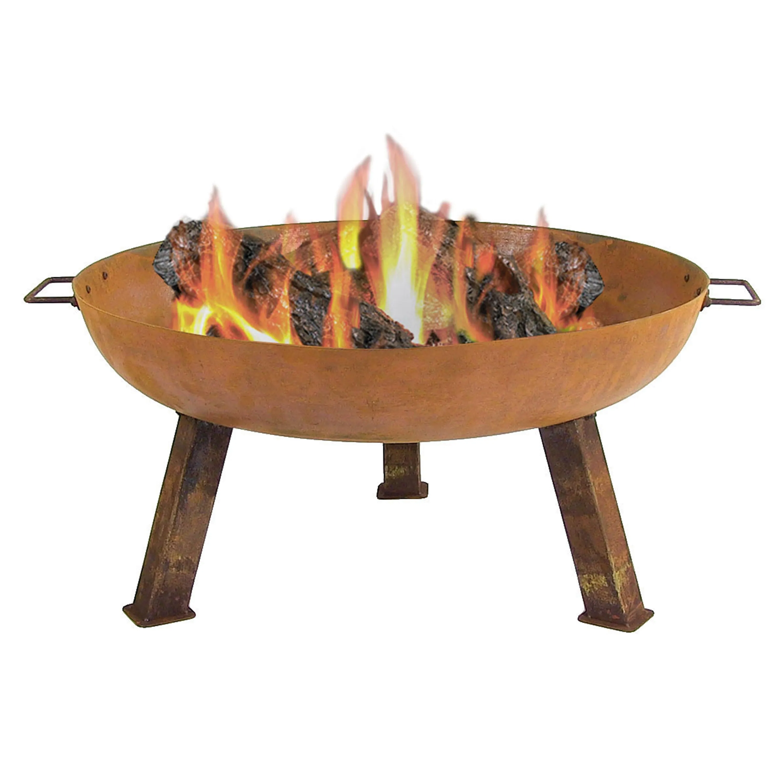 Sunnydaze Rustic Cast Iron Fire Pit Bowl with Stand