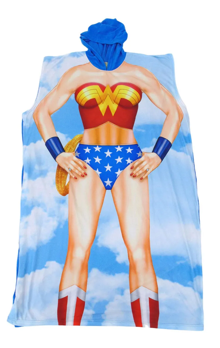 Superman & Wonder Woman Poncho Costume/Lounge wear -Clearance