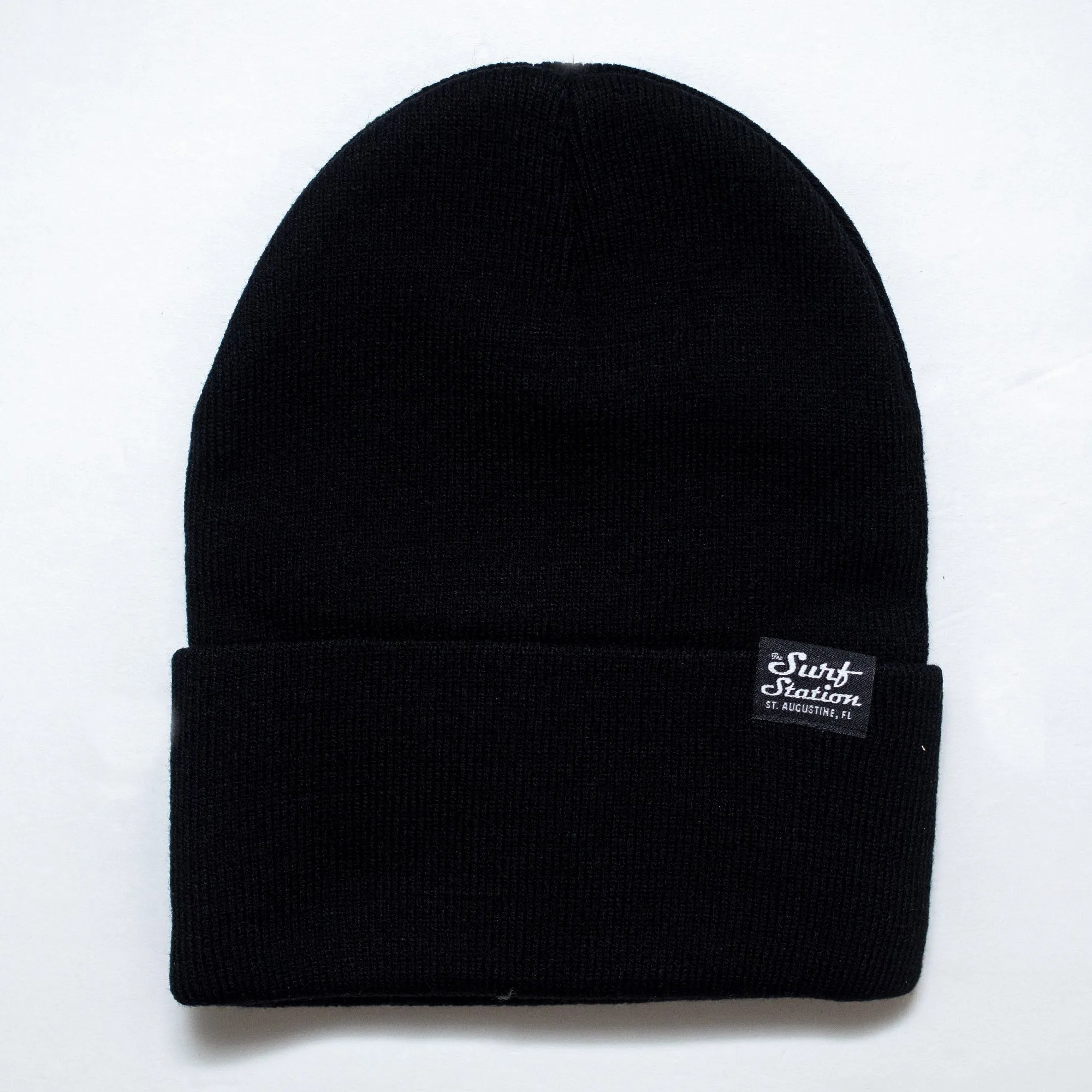 Surf Station Small Classic Logo Beanie - Black