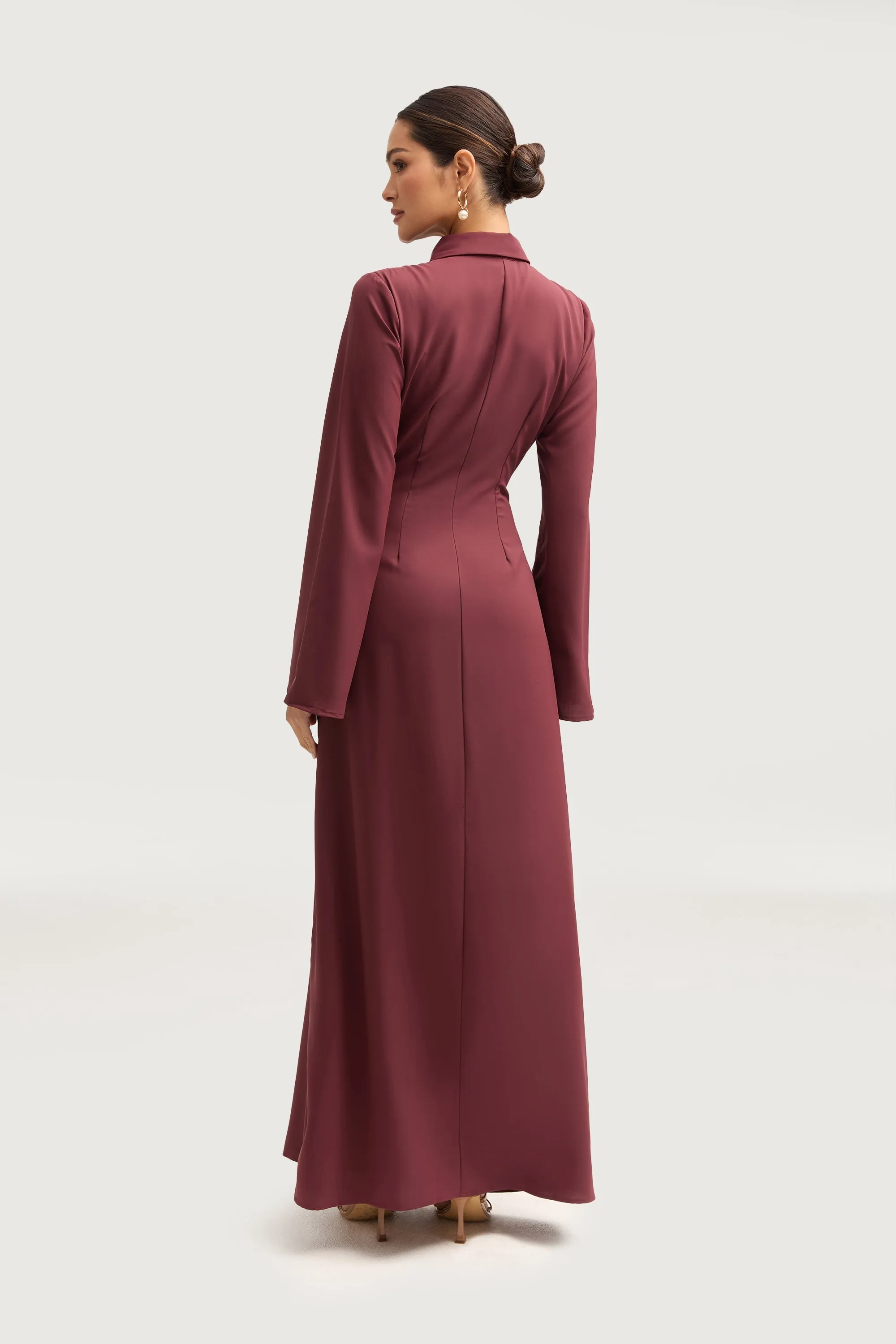 Tamara Wrap Maxi Dress - Marron