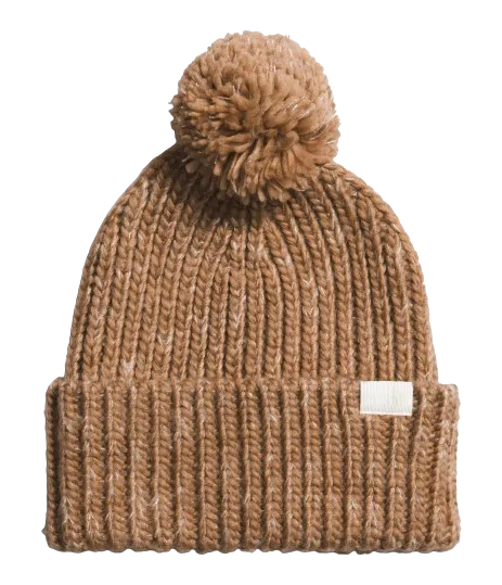 The North Face Cozy Chunky Beanie Almond Butter/Gardenia White