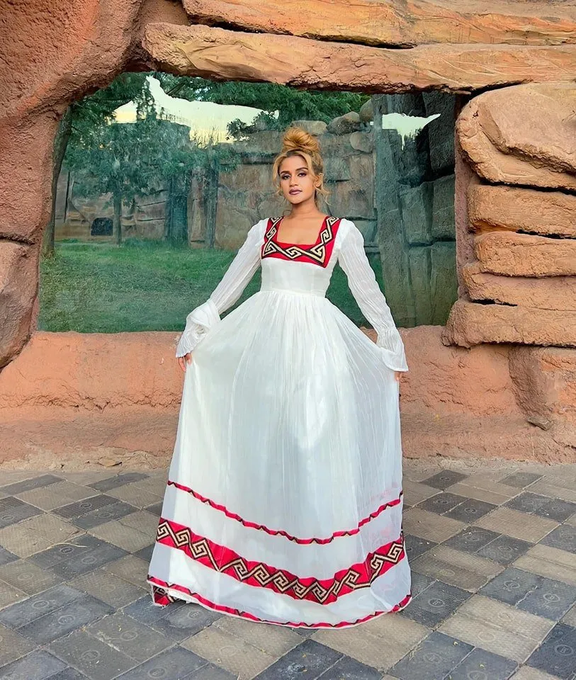 The Timeless Elegance of the Simple Habesha Kemis Habesha Dress Modern Ethiopian Dress Style