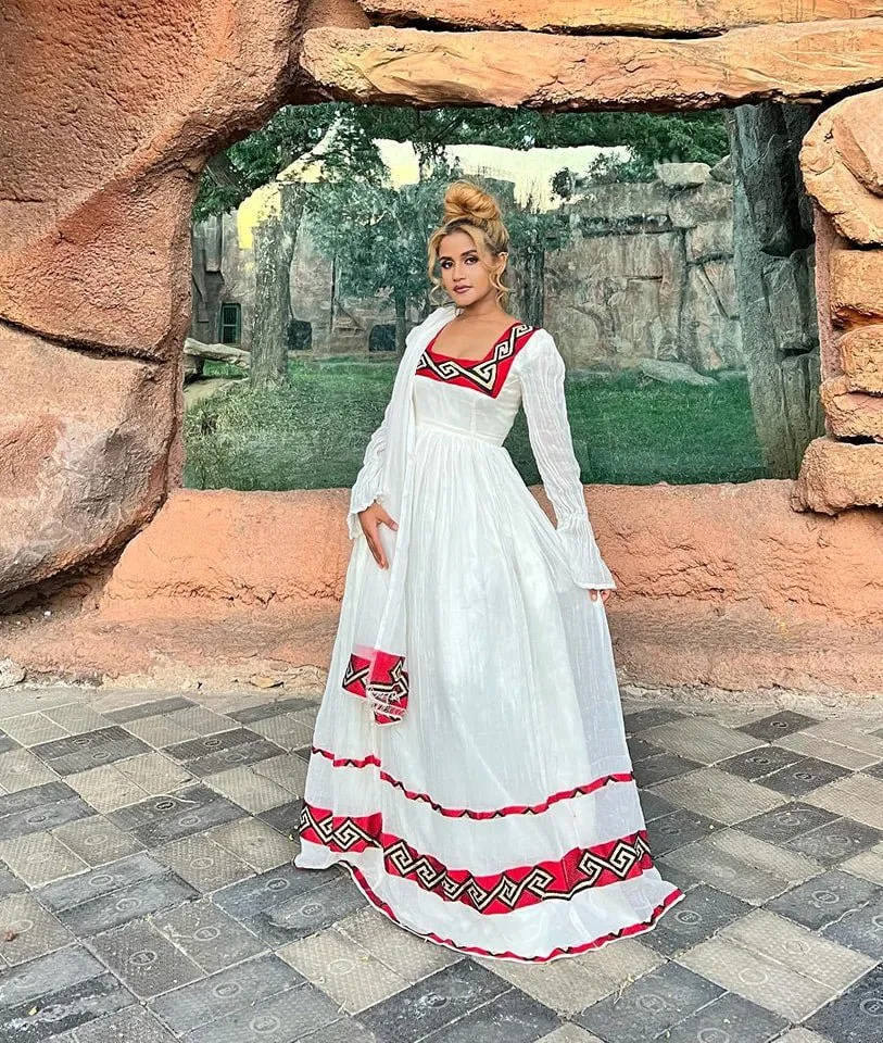 The Timeless Elegance of the Simple Habesha Kemis Habesha Dress Modern Ethiopian Dress Style