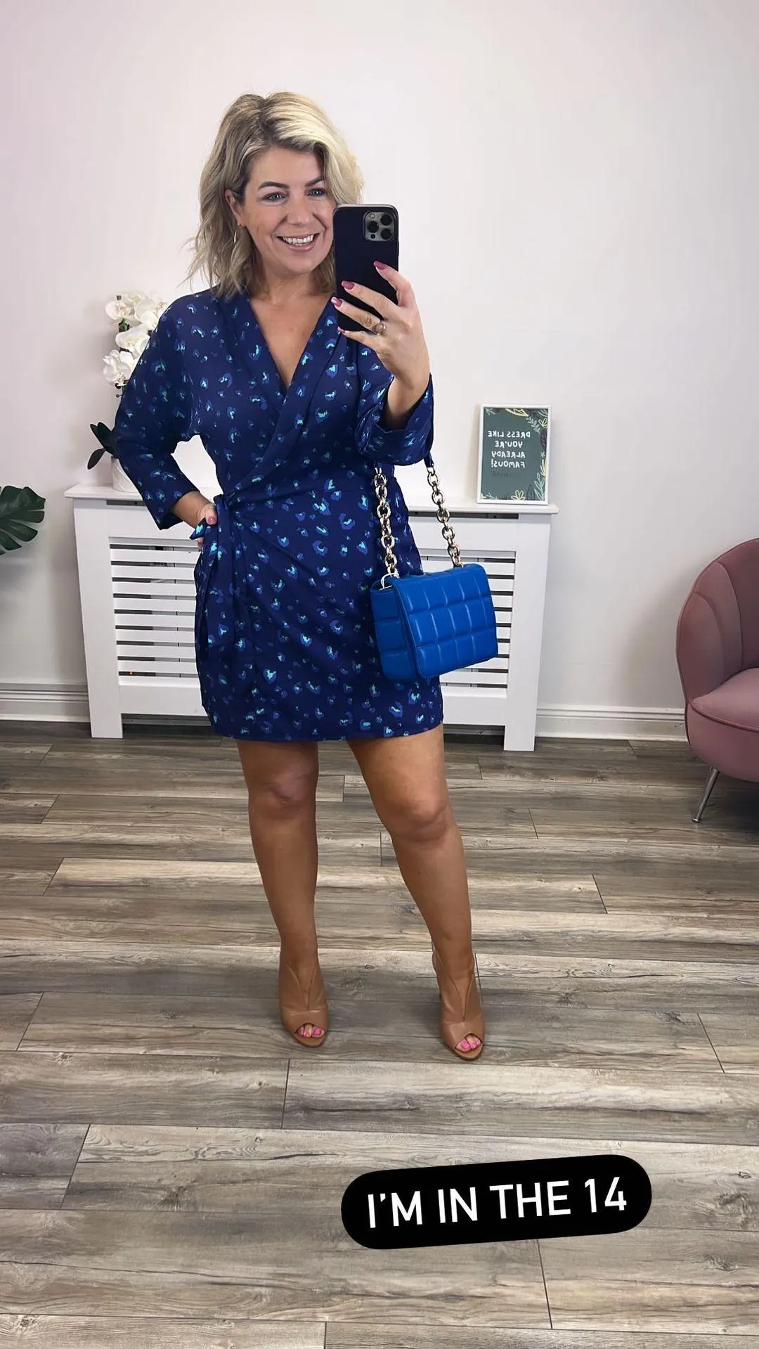 Valley Mini Wrap Dress (Navy)