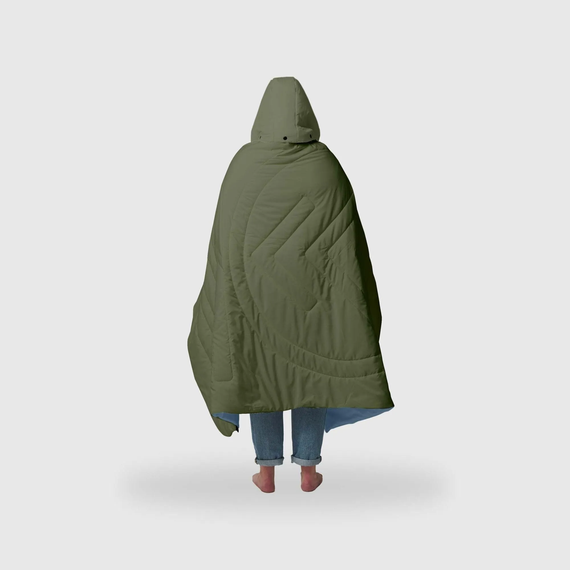 VOITED Recycled Ripstop Travel Blanket - Olive/Mountain Spring