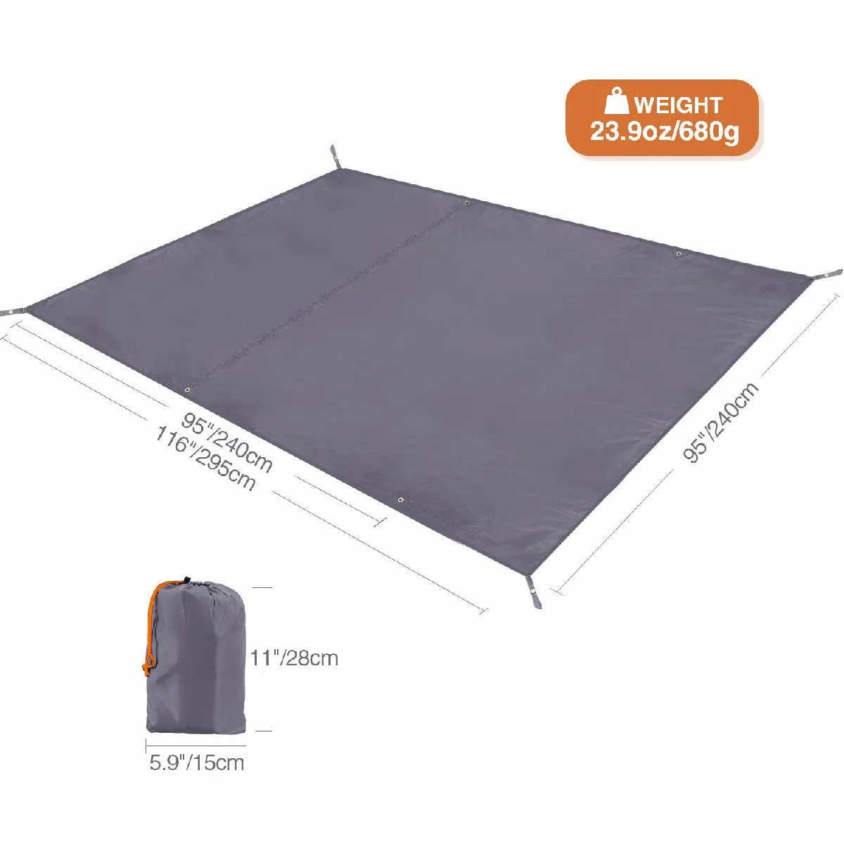 Waterproof Camping Tent Tarp, Multifunctional Tent Footprint