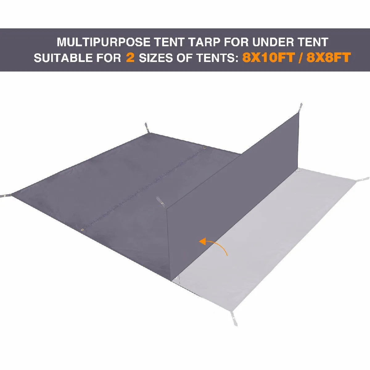 Waterproof Camping Tent Tarp, Multifunctional Tent Footprint