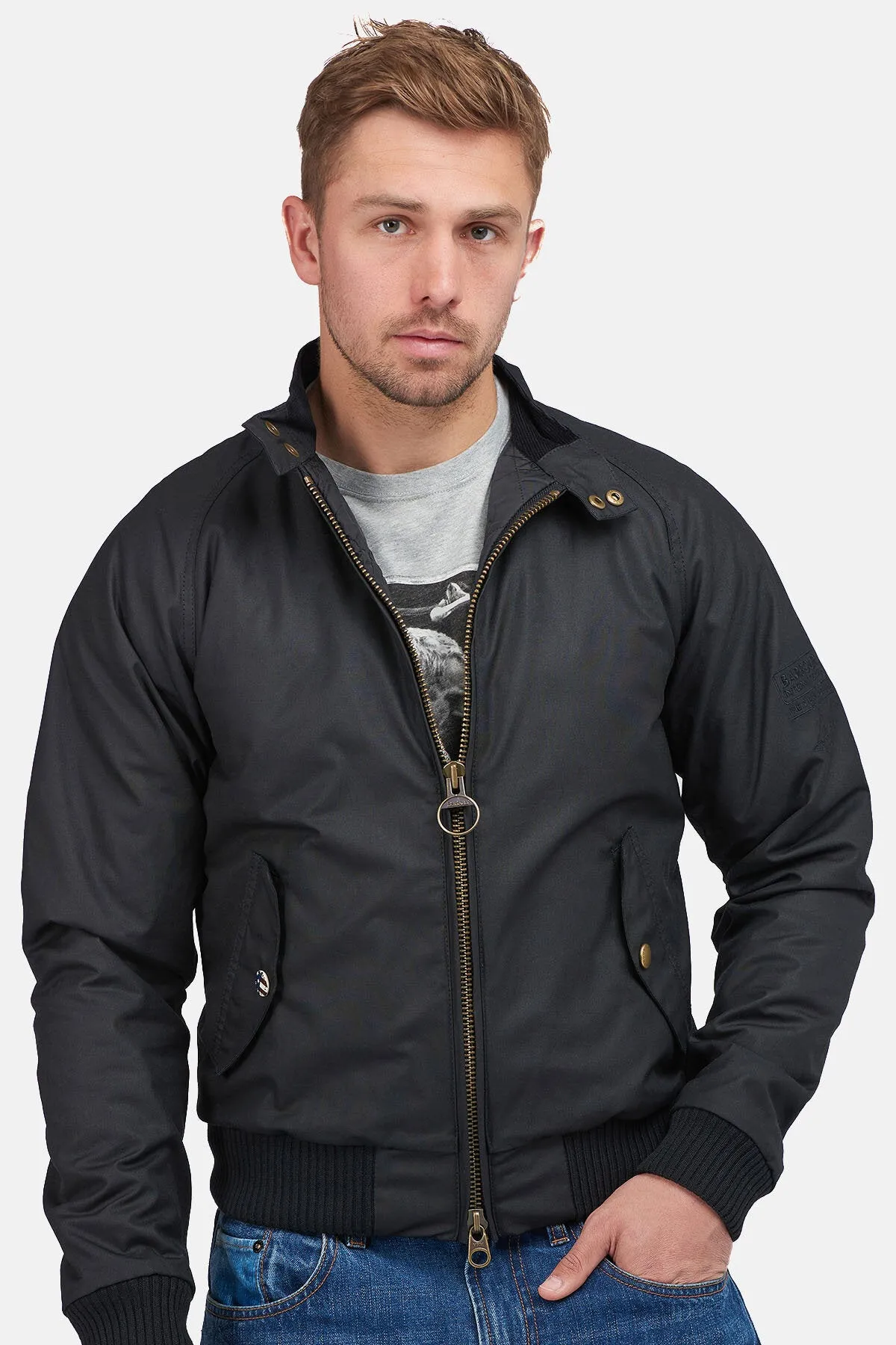 Waxed Cotton Bomber Jacket