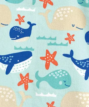 Whale - Toddler microfibre changing robe