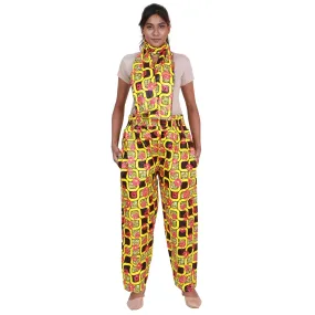 Women's African Printed Pant with Matching Scarf - FI-83