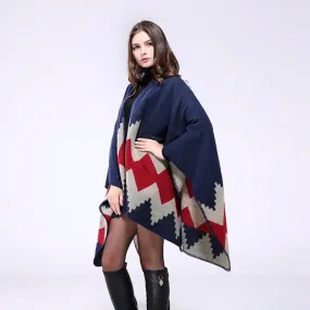 Women's Winter Thicken Cashmere Blanket Poncho