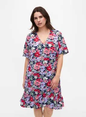 Zizzi Anni Floral Wrap Dress