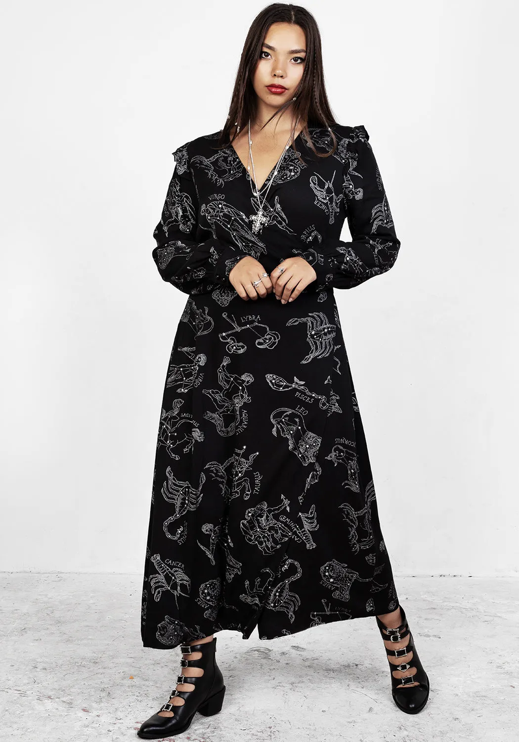 Zodiac Maxi Wrap Dress