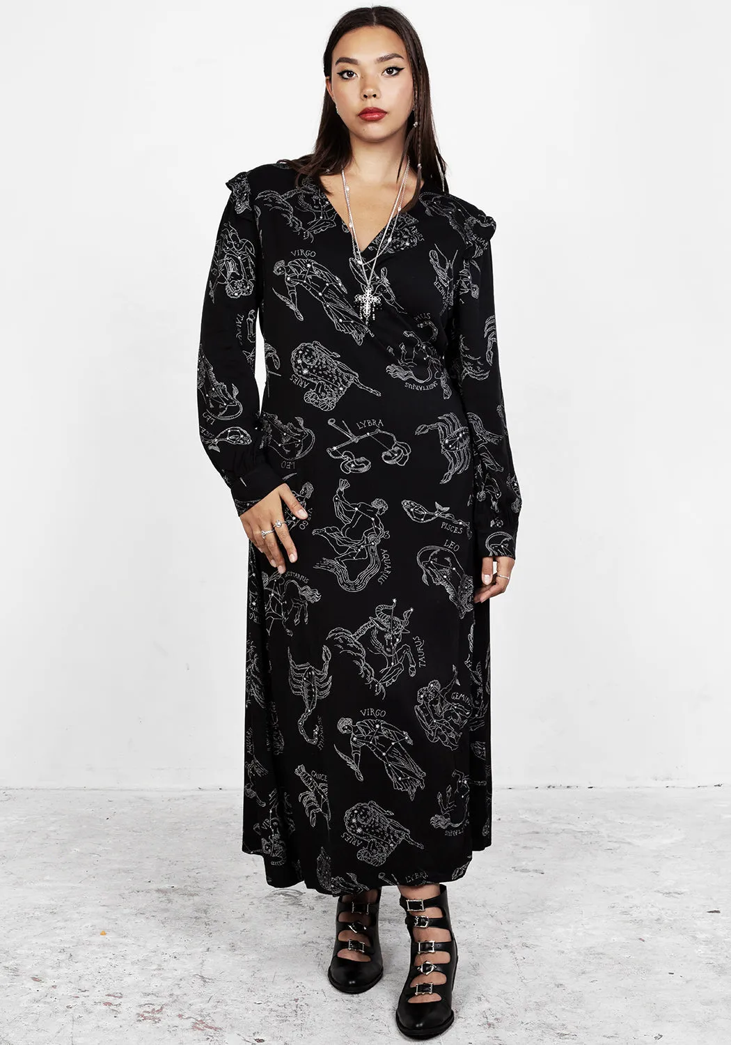 Zodiac Maxi Wrap Dress